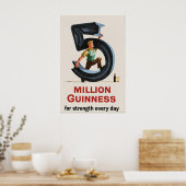 5 Million Guinness Poster Print John Gilroy (Keuken)