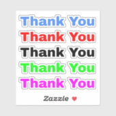 5 minimalistisch & eenvoudig kleurrijk dank u sticker (Vel)