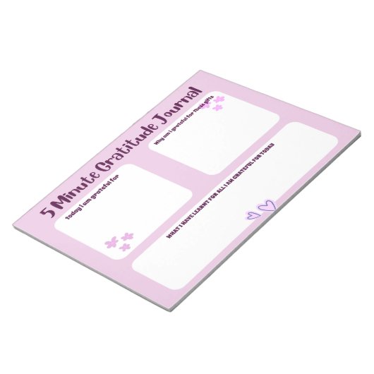 5 minuten dankbaarheid journaal notitieblok (Schuin)