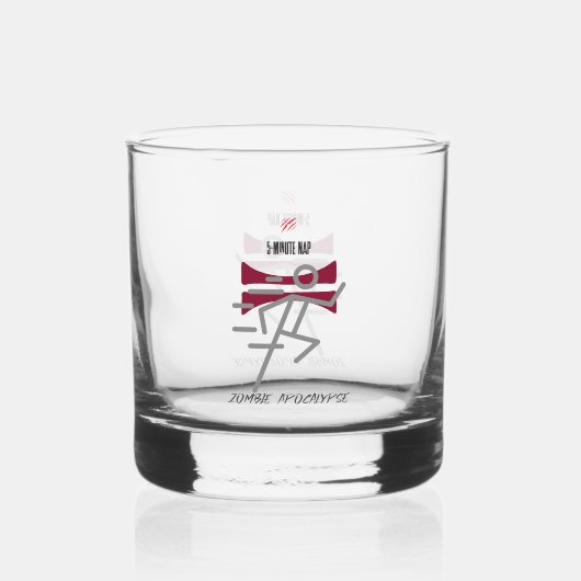5-minuten dutje = Zombie Apocalypse Whisky Glas (Voorkant)