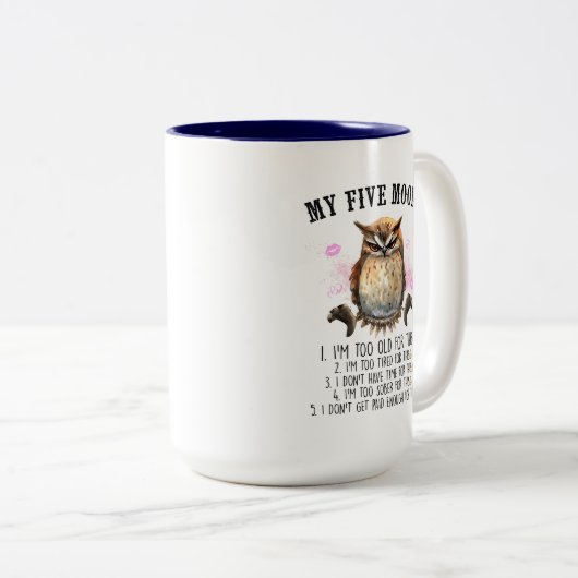 5 Moods Koffie Mok (Voorkant rechts)