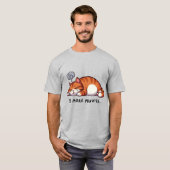 5 More Minutes Sleepy Orange Tabby Cat T-shirt (Voorkant volledig)