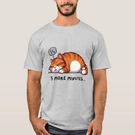 5 More Minutes Sleepy Orange Tabby Cat T-shirt