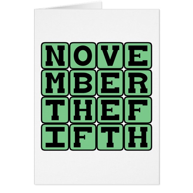 5 november, Guy Fawkesdag (Voorkant)