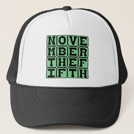 5 november, Guy Fawkesdag Trucker Pet (Voorkant)