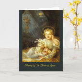 5 Novena van de dag het Schilderen Baby Jesus St. Kaart (Gele Bloem)