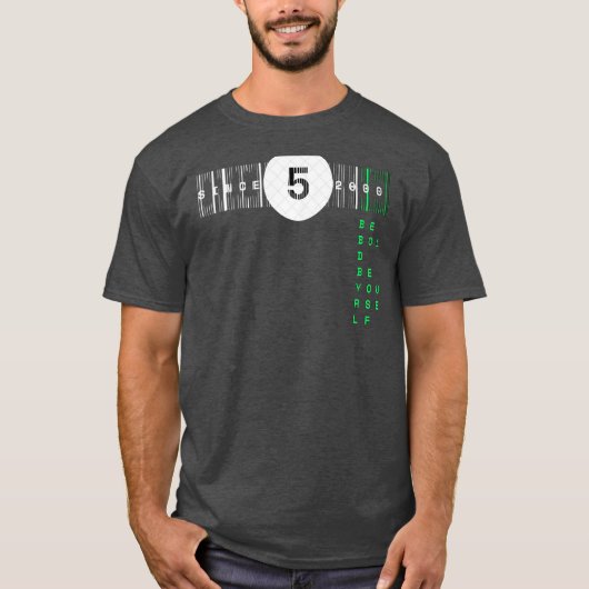 5 Numerologie geïnspireerde mannen basic T-shirt (Voorkant)