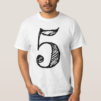 5 nummer 5 gigantisch manuscript t-shirt
