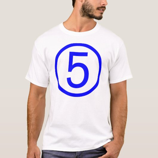 5, nummer vijf t-shirt (Voorkant)