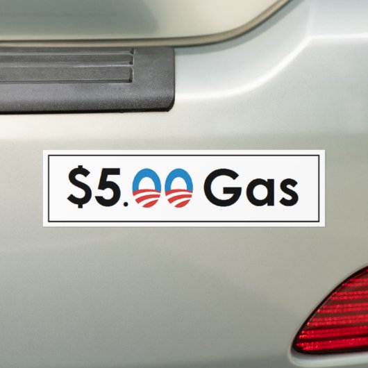 $5 Obama-gas Bumpersticker (Op auto)