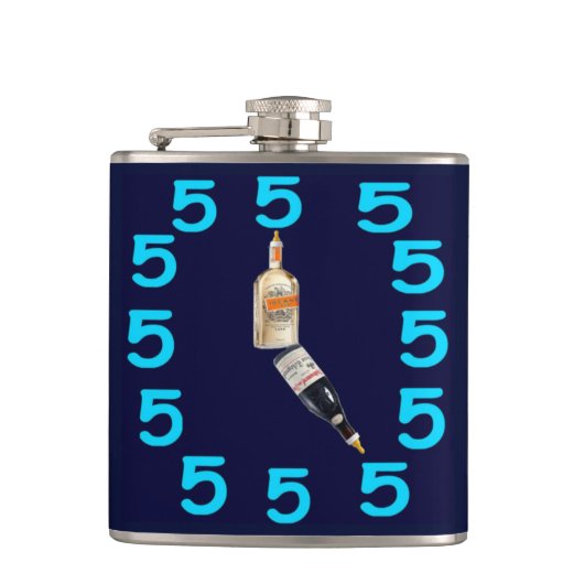 5 O'Clock Forever Vinyl Wrapped Flask Heupfles (Voorkant)