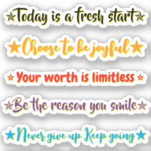 5 Opbeurende Citaten   Motiverend & Inspirerend Sticker
