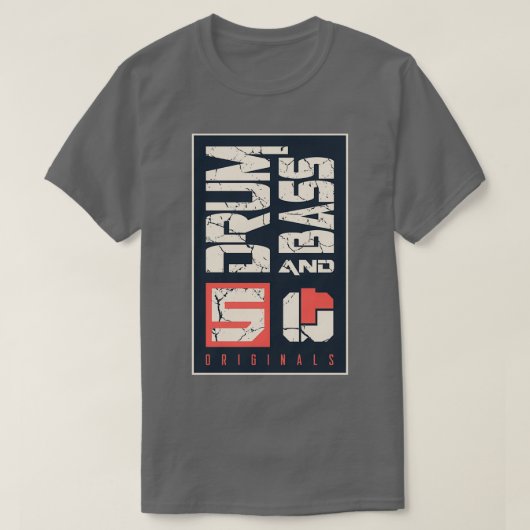 5 Originals DRUM AND BASS  T-shirt (Design voorkant)