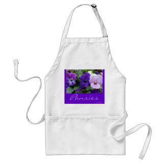 5 Paarse lavender Blue Pansies Standaard Schort