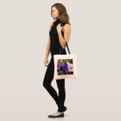 5 Paarse lavender Blue Pansies Tote Bag (Voorkant (model))