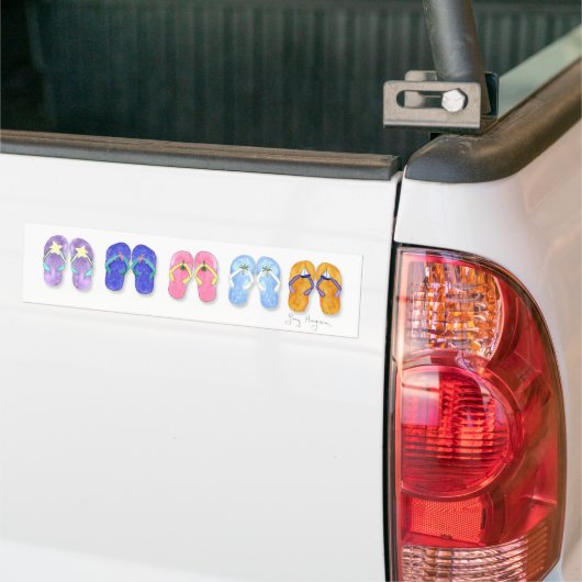 5 Paren Teenslippers Bumperstickers (Op Truck)