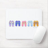 5 paren Teenslippers Mousepad Muismat (Met muis)