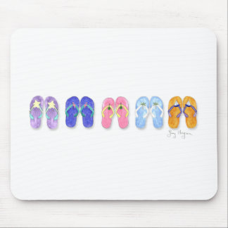 5 paren Teenslippers Mousepad Muismat
