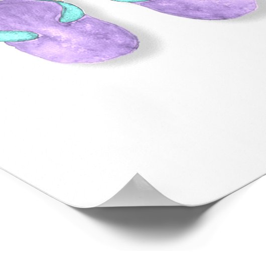 5 paren Teenslippers Posters en Prints