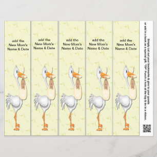 5 per blad Bladwijzer Favors voor Baby showers Par Flyer