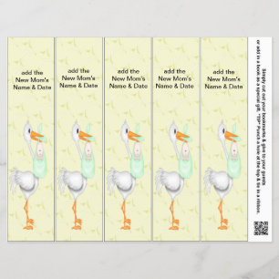 5 per blad bladwijzer gunsten voor baby shower fee flyer
