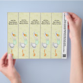 5 per blad bladwijzer gunsten voor baby shower fee flyer (Hand)