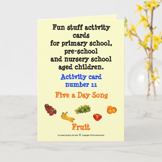 5 Per dag - Fruit Kaart (Gele Bloem)