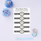 5 per vel Bruiloft ringen Papieren servetringen Flyer (Enkel)