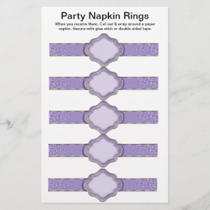 5 per vel Paars lintpapier (Napkin) Flyer