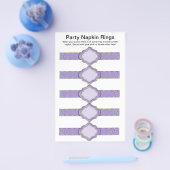 5 per vel Paars lintpapier (Napkin) Flyer (Enkel)