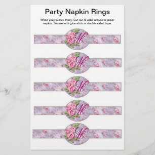 5 per vel Servetring van papier voor verjaardag of Flyer