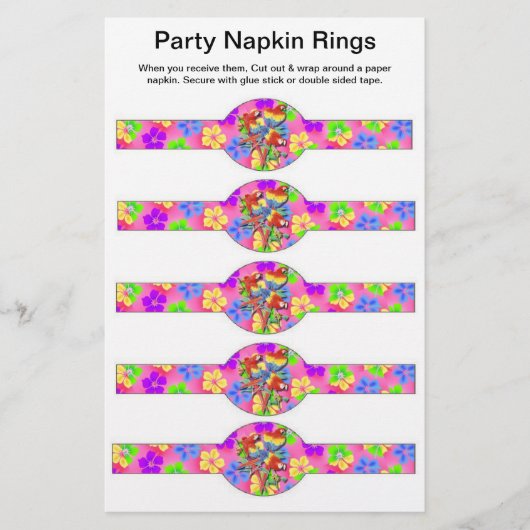 5 per vel (TROPICAL Birthday Paper Napkin) Flyer (Voorkant)