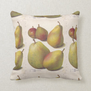 5  peren, geïllustreerd kussen