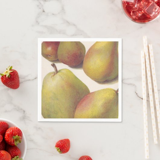 5 peren geïllustreerd servetten (Insitu)