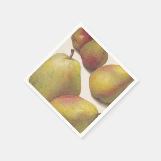 5  peren geïllustreerd servetten (Hoek)