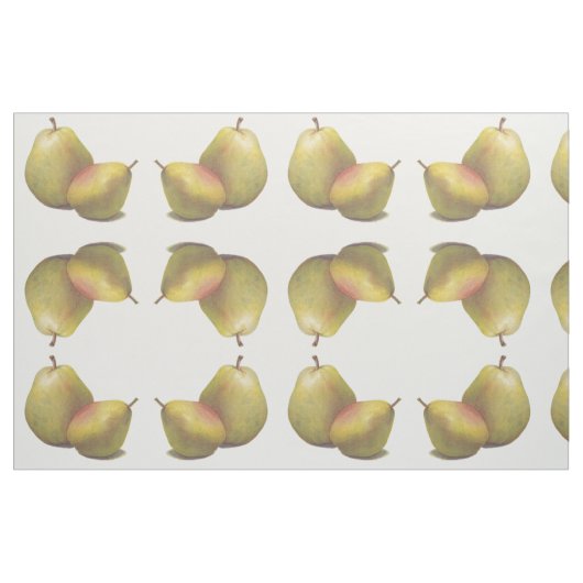 5 peren geïllustreerd textiel stof (Fat Quarter)