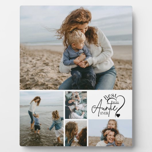 5 Persoonlijke Beste Tante Foto Collage Fotoplaat (Voorkant)