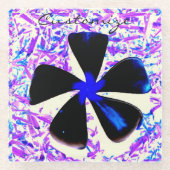 5 petroleumbloem Thunder_Cove Glazen Onderzetter (Voorkant)