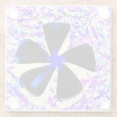 5 petroleumbloem Thunder_Cove Glazen Onderzetter (Achterkant)