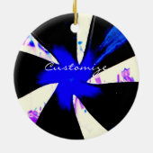 5 petroleumbloem Thunder_Cove Keramisch Ornament (Achterkant)