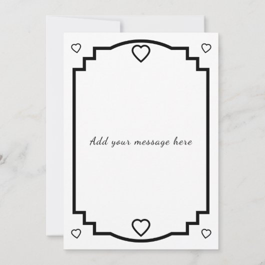 5 photo add message black text flat note card bedankkaart (Achterkant)