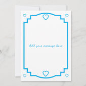 5 photo add message blue text flat note card bedankkaart (Achterkant)