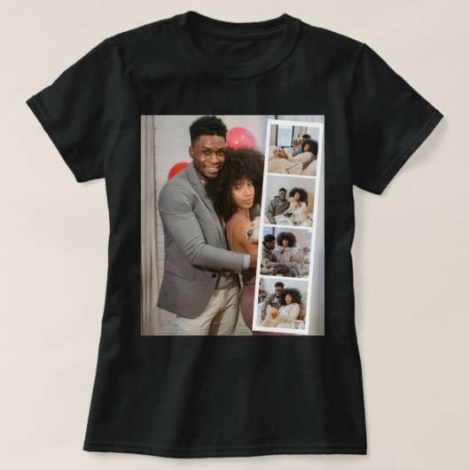 5 Photo Booth Modern Gepersonaliseerd T-shirt (Design voorkant)