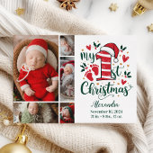 5 Photo Candy Cane Baby 1st Christmas Feestdagenkaart