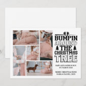 5 Photo Christmas Tree Pregnancy Announcement Feestdagenkaart (Voorkant / Achterkant)