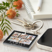 5 Photo Collage Double Sided Sleutelhanger (Voorkant Rechts)