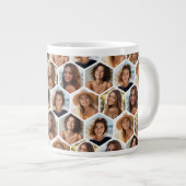 5 Photo Collage Honeycomb Pattern BE Patient Grote Koffiekop (Voorkant rechts)