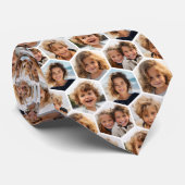5 Photo Collage Honeycomb Pattern BE Patient Stropdas (Opgerold)