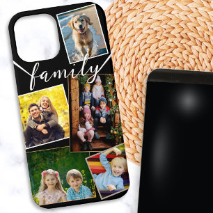 5 Photo Collage Modern Zwart Wit Stijlvol Case-Mate iPhone Case