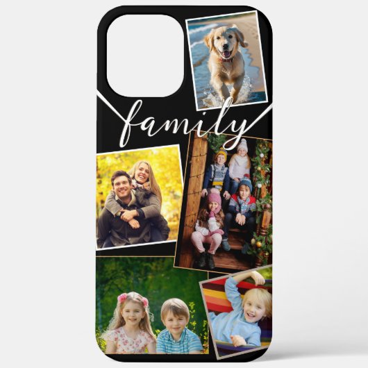 5 Photo Collage Modern Zwart Wit Stijlvol Case-Mate iPhone Case (Achterkant)